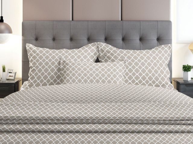 Σετ Σεντόνια Flannel 530 Grey Διπλό με λάστιχο (150×205+30)